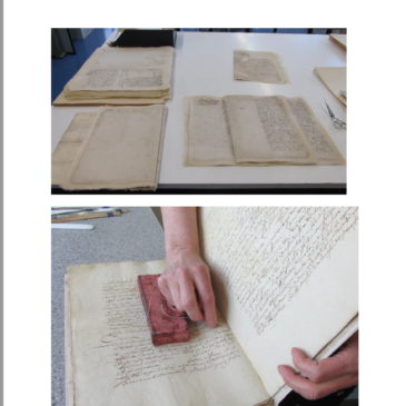 Restaurierung der historischen Dokumente